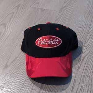 Peterbilt Black and Red Logo Baseball Cap